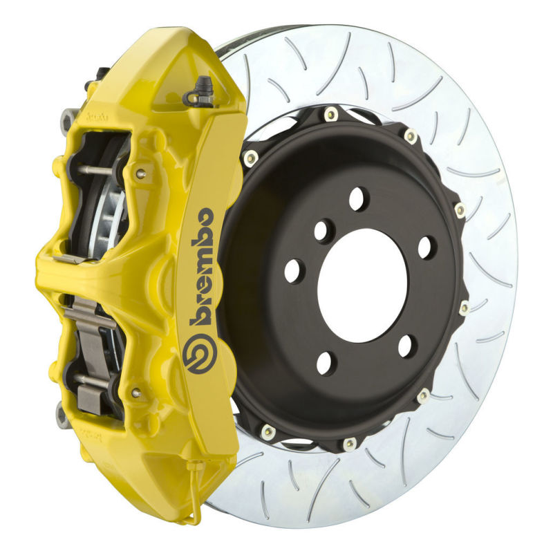 Chevrolet Corvette Z06 Brake Kit - Front - Brembo - GT BBK 6Piston Cast 380x32 2pc Rotor Slot Type3 - Yellow - `06-`13 Chevrolet Corvette Z06 Brake Kit - Front - Brembo - GT BBK 6Piston Cast 380x32 2pc Rotor Slot Type3 - Yellow - `06-`13