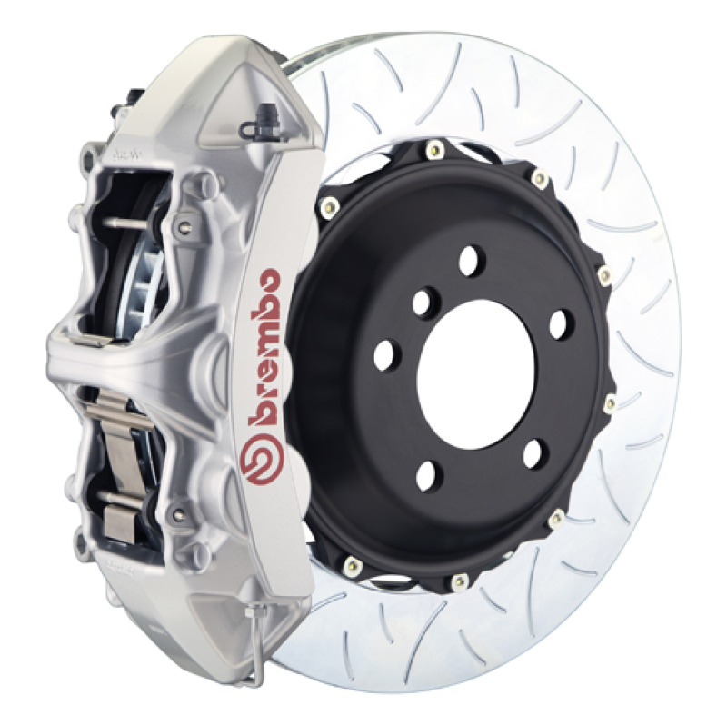 BMW X3 Brake Kit - Front - Brembo - GT BBK 6 Piston Cast 380x32 2pc Rotor Slotted Type3 - Silver - `11-`17