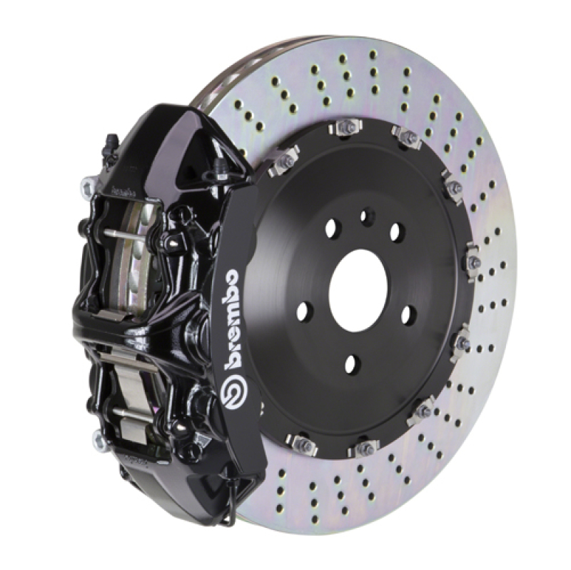 Lexus LS500 Brake Kit - Front - Brembo - GT 6 Piston Cast 405x34 2pc Rotor Drilled - Black - `18-`27
