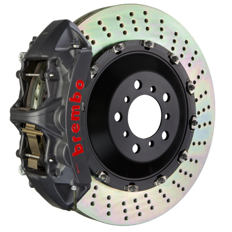 BMW 530i xDrive Brake Kit - Front - Brembo - GT-S BBK 6 Pist Cast 405x34 2pc Rotor Drilled - Black - `24-`27