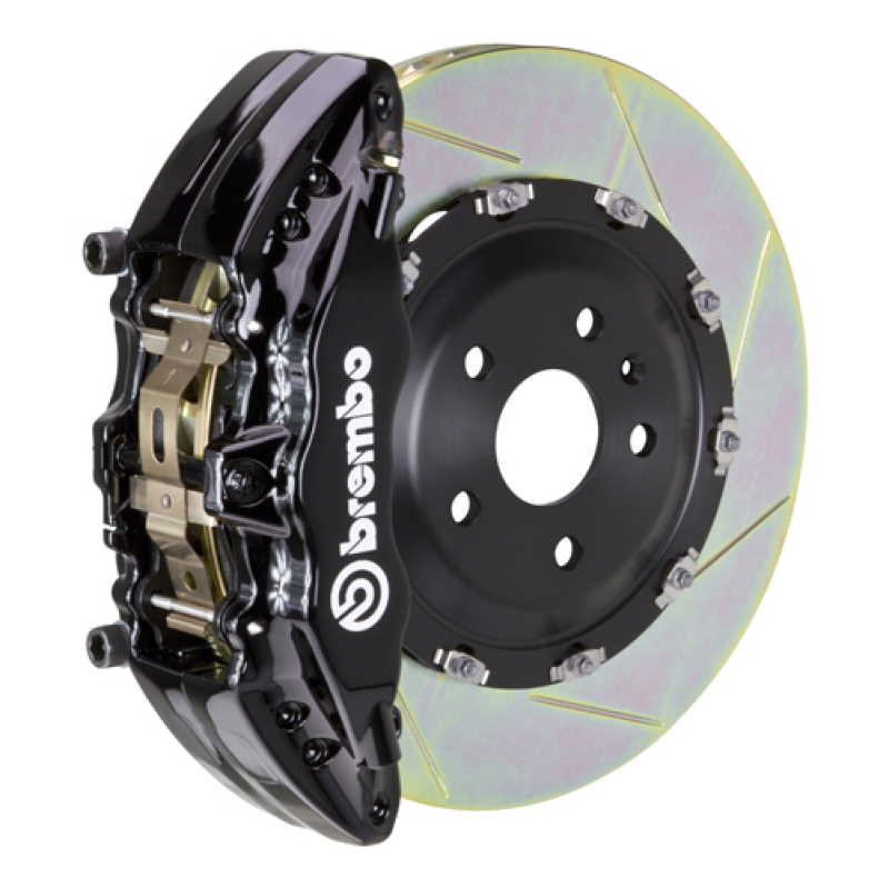 Audi S4 Brake Kit - Front - Brembo - GT BBK 6Pist Cast 380x34 2pc Rotor Slot Type1 - Black - `09-`16