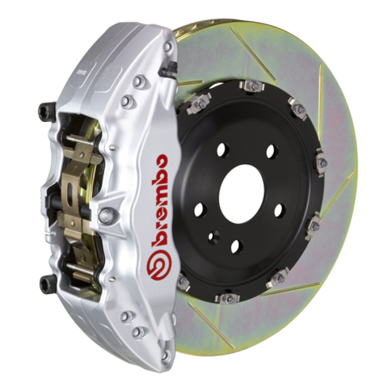 Audi S5 Brake Kit - Front - Brembo - GT BBK 6Pist Cast 380x34 2pc Rotor Slot Type1 - Silver - `08-`17