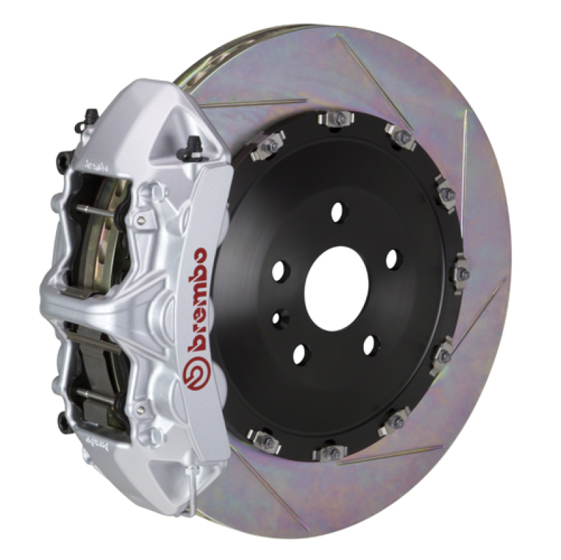 BMW X6 Brake Kit - Front - Brembo - GT BBK 6 Piston Cast 405x34 2pc Rotor Slotted Type1 - Silver - `20-`27