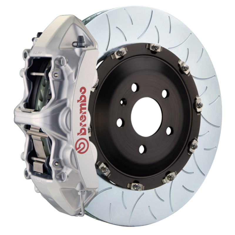 Lexus LC500 Brake Kit - Front - Brembo - GT BBK 6 Piston Cast 405x34 2pc Rotor Slotted Type-3 - Silver - `17-`27