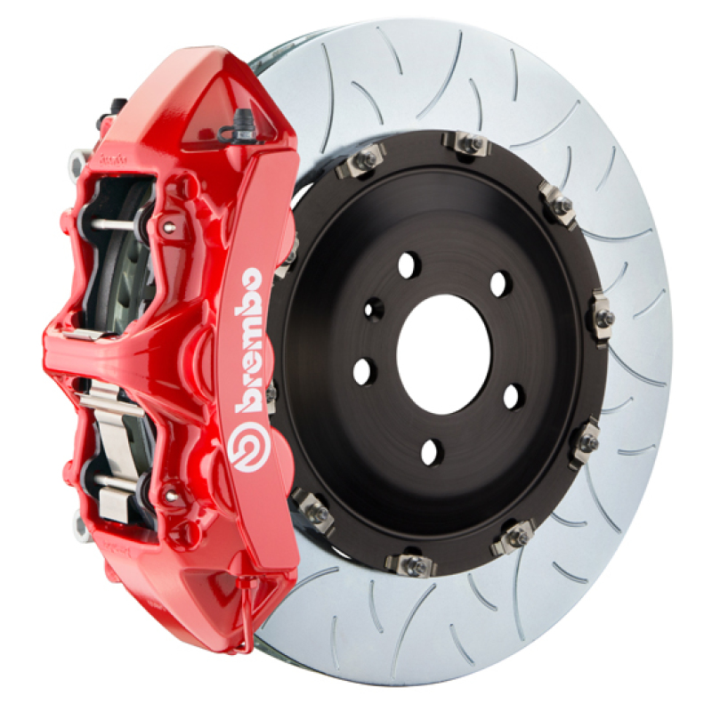 BMW X5M Brake Kit - Front - Brembo - GT BBK 6 Piston Cast 405x34 2pc Rotor Slotted Type3 - Red - `09-`13