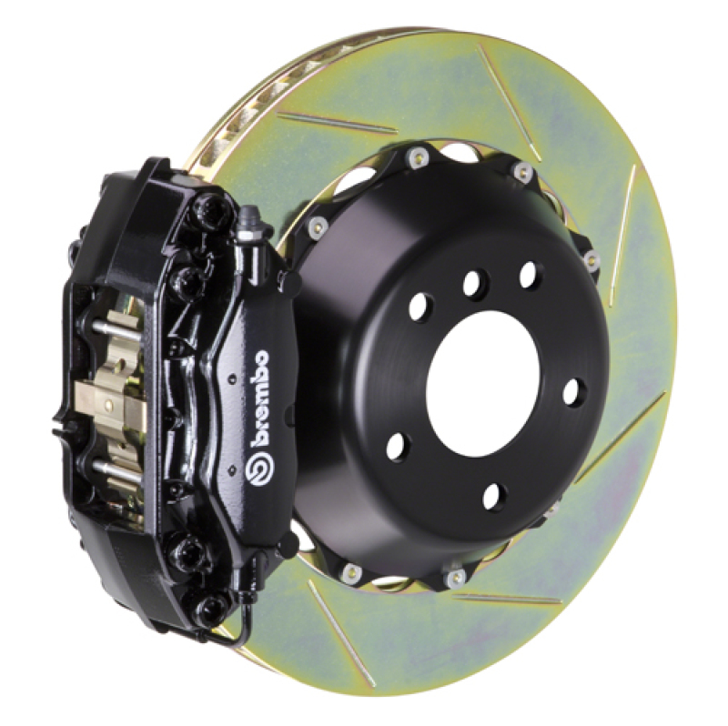 Mazda Mazda3 Brake Kit - Front - Brembo - GT 4 Piston Cast 345x28 2pc Rotor Slotted Type-1 - Black - `19-`27
