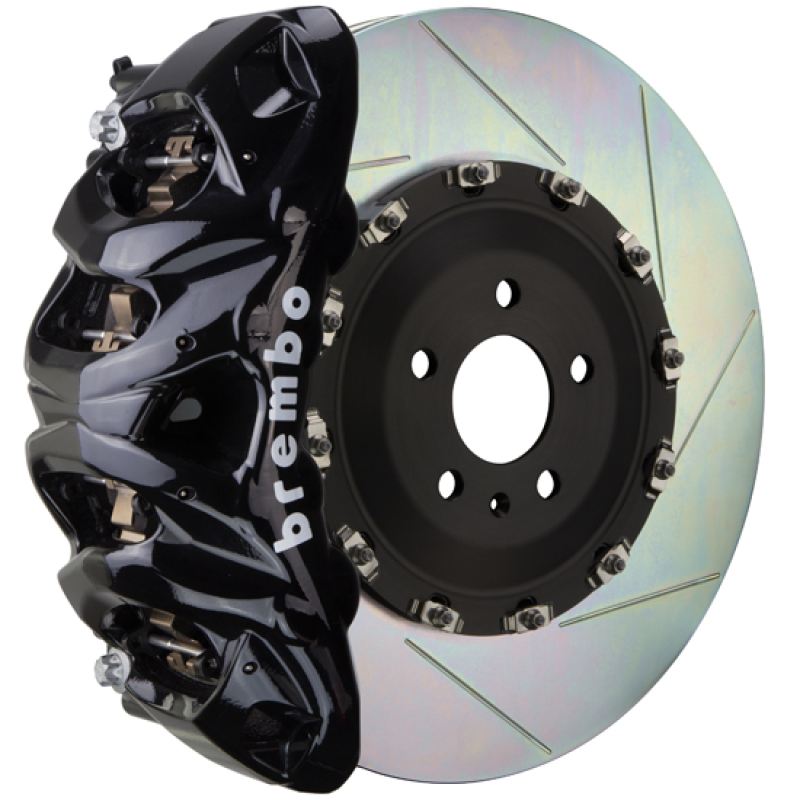 Audi Q8 Brake Kit - Front - Brembo - 8 Piston Cast 412x38 2pc Rotor Slotted Type-1 - Black - `19-`27