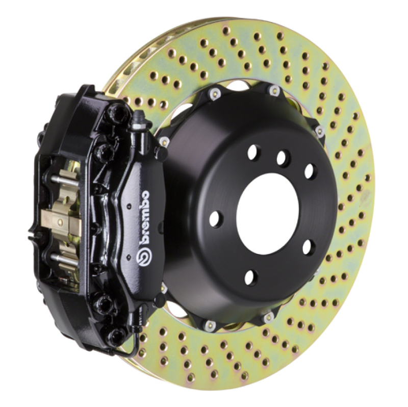 Mazda Mazda3 Brake Kit - Front - Brembo - GT BBK 4 Piston Cast 345x28 2pc Rotor Drilled - Black - `19-`27