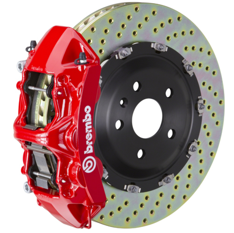 Mercedes-Benz A-Class Brake Kit - Front - Brembo - GT BBK 6Pis Cast 365x34 2pc Rotor Drilled - Red - `19-`22 Mercedes-Benz A-Class Brake Kit - Front - Brembo - GT BBK 6Pis Cast 365x34 2pc Rotor Drilled - Red - `19-`22