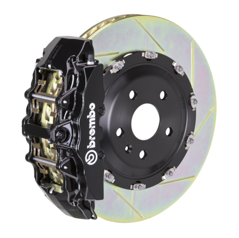 Chevrolet Corvette C8 Brake Kit - Front - Brembo - Slotted Rotors + GT BBK 6 Piston - Black - `20-`27