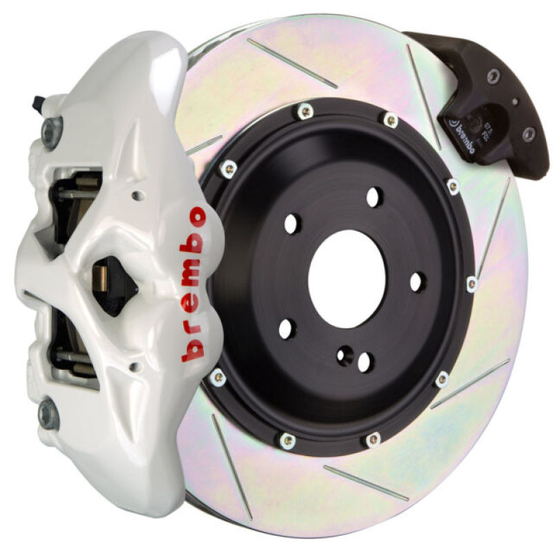 Audi S5 Brake Kit - Front - Brembo - GT BBK 6 Piston Cast 380x34 2pc Rotor Slotted Type3 - White - `08-`17