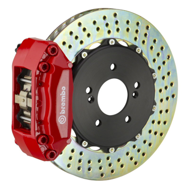 Mercedes-Benz E350 Sedan Brake Kit - Rear - Brembo - GT BBK 4 Piston Cast 2pc 328x28 2pc Rotor Drilled - Red - `10-`14 Mercedes-Benz E350 Sedan Brake Kit - Rear - Brembo - GT BBK 4 Piston Cast 2pc 328x28 2pc Rotor Drilled - Red - `10-`14