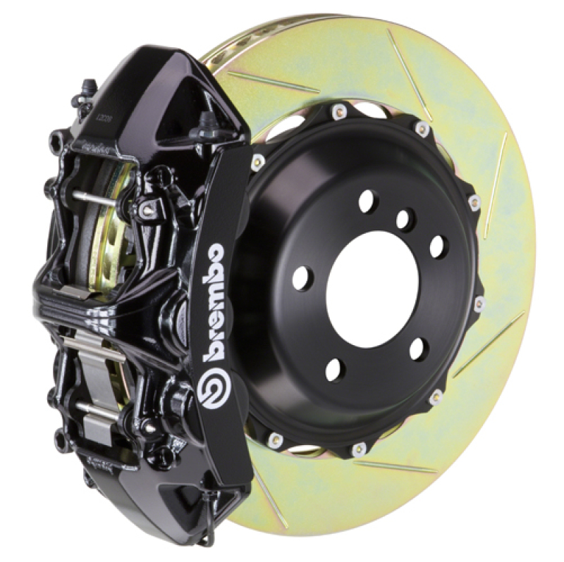 Chevrolet Corvette C8 Brake Kit - Rear - Brembo - Slotted Type-1 + 6 Piston Cast 380x32 2pc Rotor - Black - `20-`27