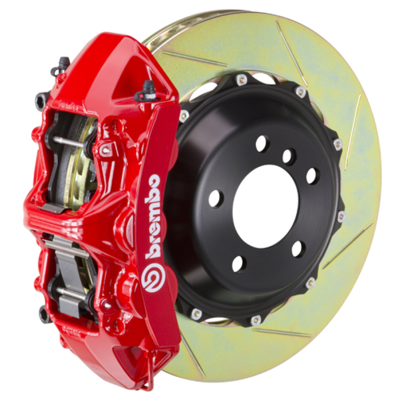 Chevrolet Corvette C8 Z51 Brake Kit - Rear - Brembo - GT BBK 6 Piston Cast 380x32 2pc Rotor Slotted Type-1 - Red - `20-`27