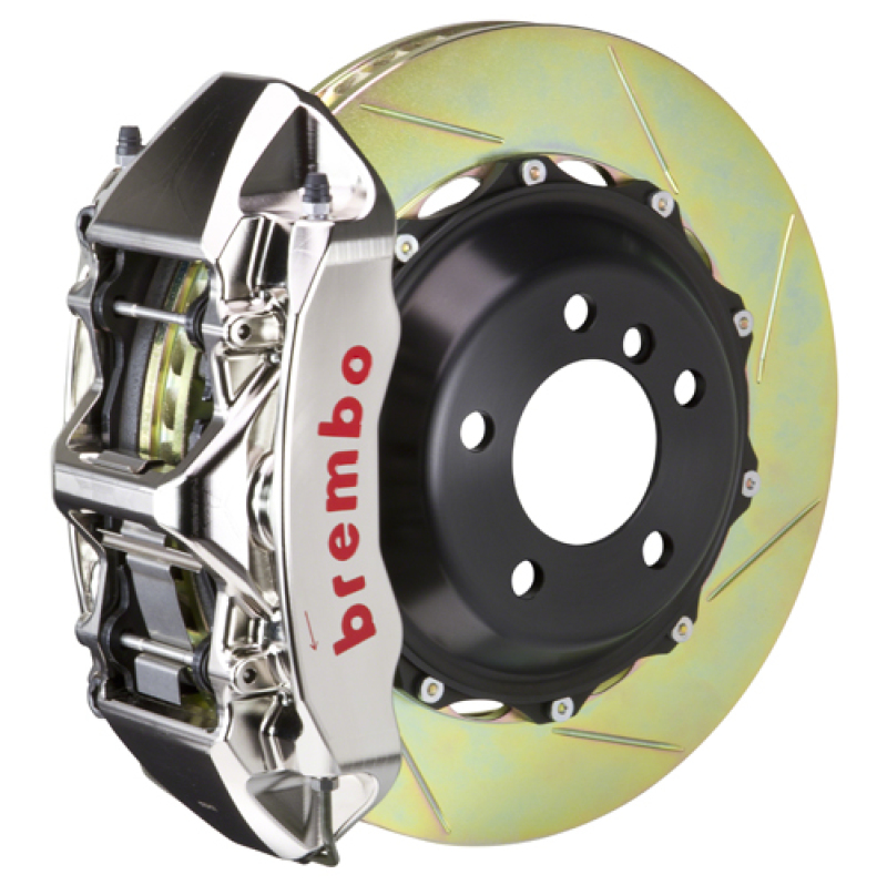Chevrolet Corvette C8 Z51 Brake Kit - Rear - Brembo - GTR BBK 6 Piston Billet 380x32 2pc Rotor Slotted Type1 - Nickel - `20-`27