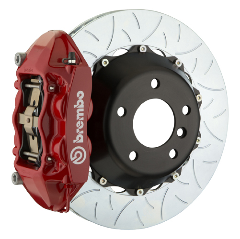 Lexus LS500 Brake Kit - Rear - Brembo - GT BBK 4 Piston Cast 380x28 2pc Rotor Slotted Type-3 - Red - `18-`27