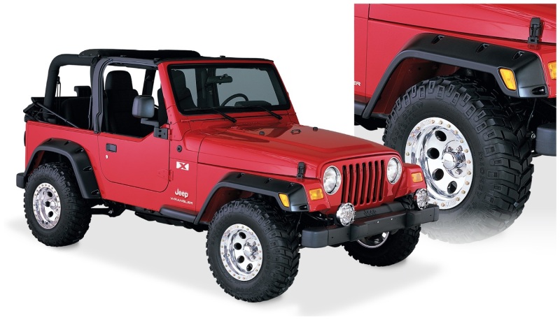 Jeep TJ Fender Flares - Bushwacker - Pocket Style - Black - `97-`06 Jeep TJ Fender Flares - Bushwacker - Pocket Style - Black - `97-`06