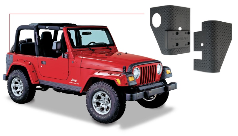 Jeep Wrangler Body Armor - Rear - Bushwacker - Trail Armor Corner Guard - Black - `97-`06 Jeep Wrangler Body Armor - Rear - Bushwacker - Trail Armor Corner Guard - Black - `97-`06