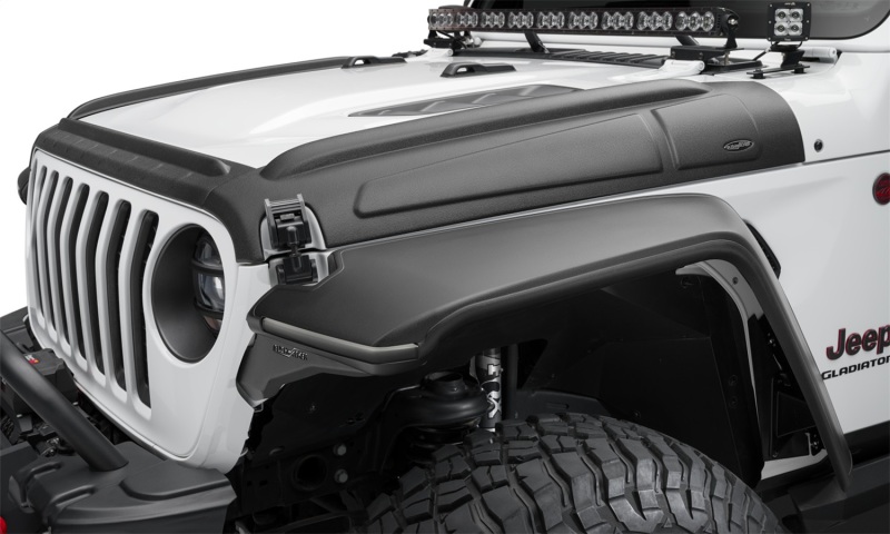 Jeep Wrangler Hood Armor - Bushwacker - Trail Armor, 3-Piece Set - Black - `18-`22 Jeep Wrangler Hood Armor - Bushwacker - Trail Armor, 3-Piece Set - Black - `18-`22
