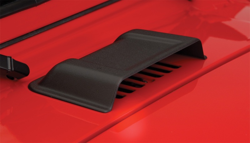 Jeep Wrangler Hood Scoop - Bushwacker - Trail Armor, Textured, TPO Plastic, OE Matte - Black - `98-`18 Jeep Wrangler Hood Scoop - Bushwacker - Trail Armor, Textured, TPO Plastic, OE Matte - Black - `98-`18
