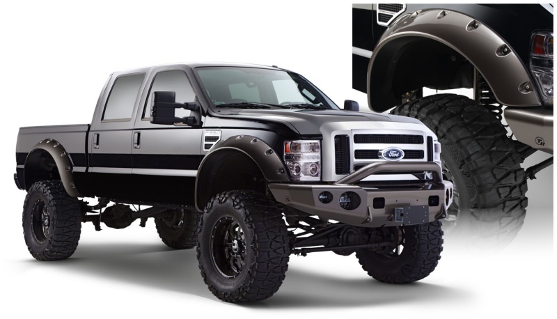 Ford F-250 Super Duty Fender Flares - Front - Bushwacker - Cutout Style - Black - `08-`10 Ford F-250 Super Duty Fender Flares - Front - Bushwacker - Cutout Style - Black - `08-`10