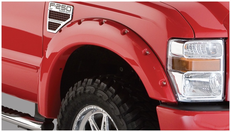Ford F-250 Super Duty Fender Flares - Front - Bushwacker - Pocket Style - Black - `08-`10 Ford F-250 Super Duty Fender Flares - Front - Bushwacker - Pocket Style - Black - `08-`10