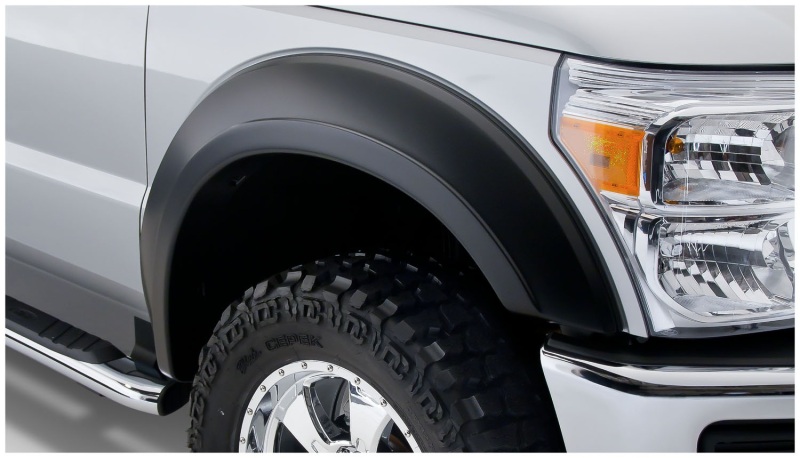 Ford F-250 Super Duty Fender Flares - Front - Bushwacker - Extend-A-Fender Style - Black - `11-`16 Ford F-250 Super Duty Fender Flares - Front - Bushwacker - Extend-A-Fender Style - Black - `11-`16