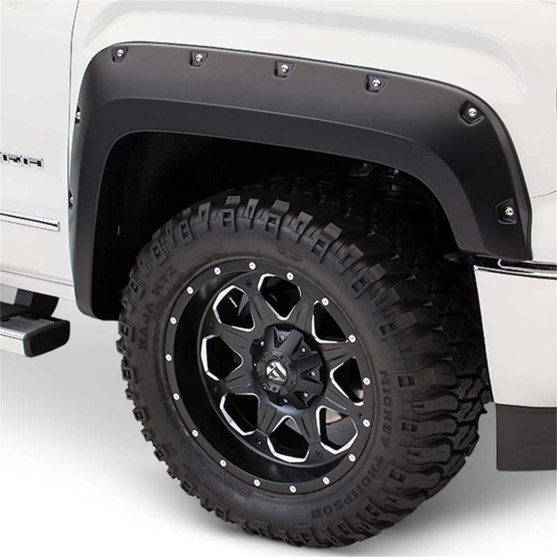 Ford F-250 Super Duty Fender Flares - Front - Bushwacker - Pocket Style - Black - `17-`18