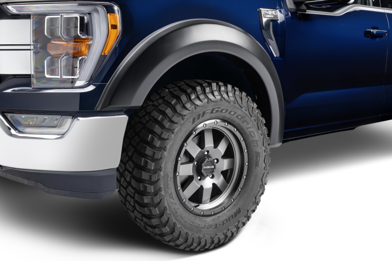 Ford F-150 Fender Flares - Front - Bushwacker - Extend-A-Fender - Black - `21-`22 Ford F-150 Fender Flares - Front - Bushwacker - Extend-A-Fender - Black - `21-`22