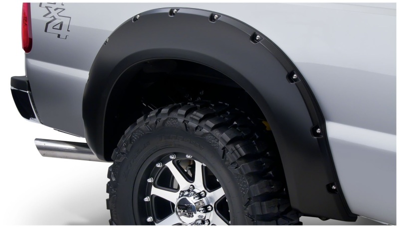 Ford F-250 Super Duty Fender Flares - Front + Rear - Bushwacker - Pocket Style - Black - `99-`07