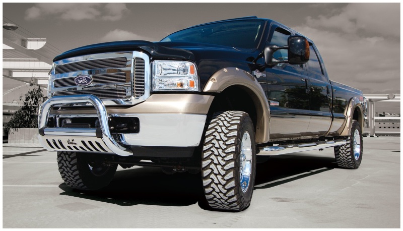 Ford F-250 Super Duty Fender Flares - Front + Rear - Bushwacker - Pocket Style - Black - `99-`07