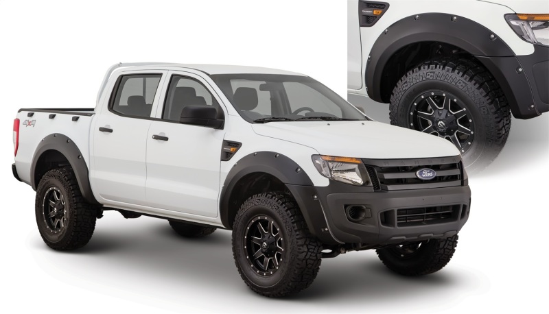 Ford Ranger T6 Fender Flares - Front + Rear - Bushwacker - Pocket Style - Black - `11-`15 Ford Ranger T6 Fender Flares - Front + Rear - Bushwacker - Pocket Style - Black - `11-`15