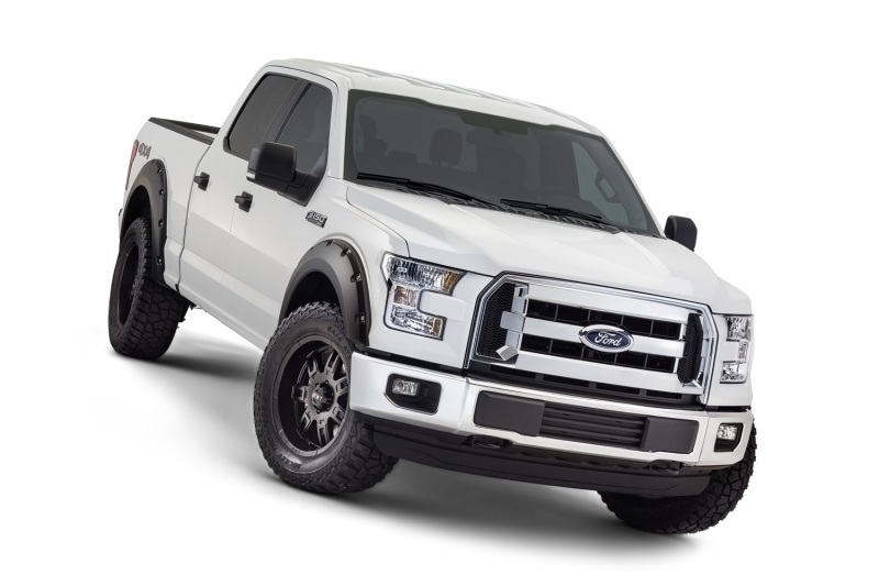 Ford F-150 Fender Flares - Front + Rear - Bushwacker - Pocket Style - Black - `15-`17 Ford F-150 Fender Flares - Front + Rear - Bushwacker - Pocket Style - Black - `15-`17