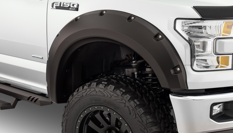 Ford F-150 Fender Flares - Front + Rear - Bushwacker - Max Pocket Style - Black - `15-`17 Ford F-150 Fender Flares - Front + Rear - Bushwacker - Max Pocket Style - Black - `15-`17