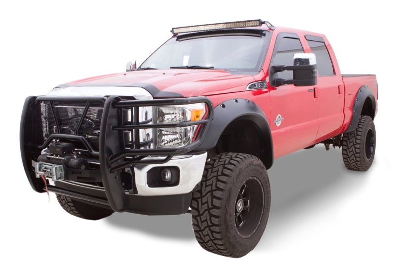 Ford F-250 Super Duty Fender Flares - Front + Rear - Bushwacker - Cutout Style - Black - `11-`16 Ford F-250 Super Duty Fender Flares - Front + Rear - Bushwacker - Cutout Style - Black - `11-`16