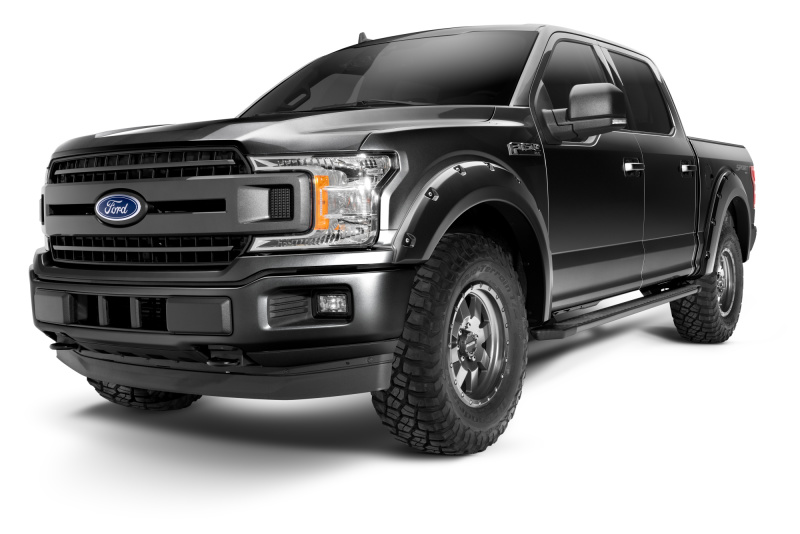 Ford F-150 Fender Flares - Front + Rear - Bushwacker - Pocket Style - Agate Black Metallic - `18-`20 Ford F-150 Fender Flares - Front + Rear - Bushwacker - Pocket Style - Agate Black Metallic - `18-`20