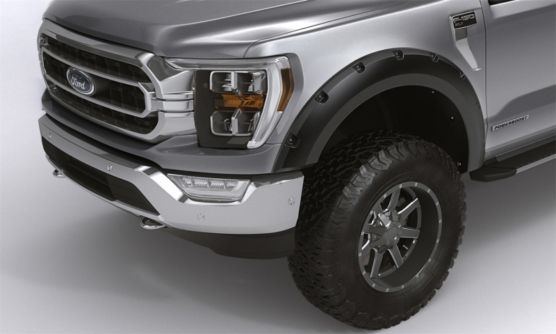 Ford F-350 Super Duty Fender Flares - Bushwacker - Forge Style, Pocket/Rivet Style - Black - `11-`16