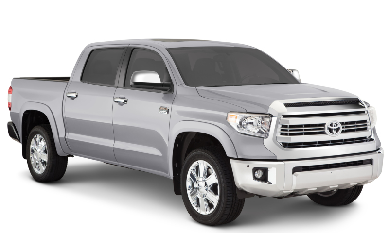 Toyota Tundra Fender Flares - Front + Rear - Bushwacker - OE Style, 4 pc - Silver Sky Metallic - `16-`18 Toyota Tundra Fender Flares - Front + Rear - Bushwacker - OE Style, 4 pc - Silver Sky Metallic - `16-`18
