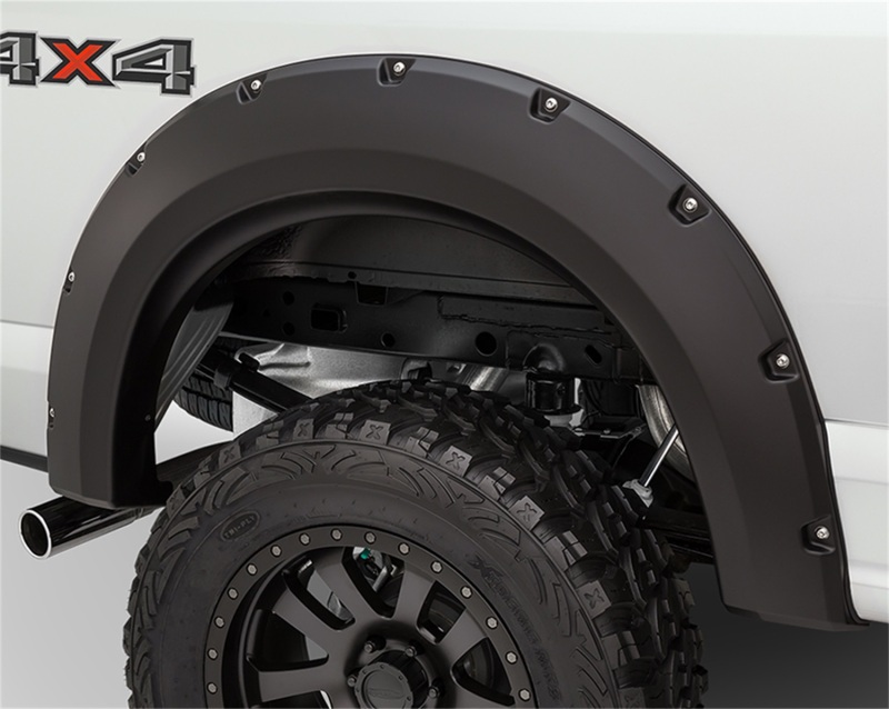 Chevrolet Silverado 1500 Fender Flares - Rear - Bushwacker - Max Pocket Style - Black - `14-`18 Chevrolet Silverado 1500 Fender Flares - Rear - Bushwacker - Max Pocket Style - Black - `14-`18