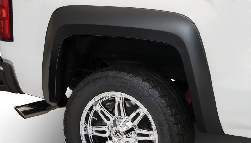 GMC Sierra 1500 Fender Flares - Rear - Bushwacker - Extend-A-Fender Style, Smooth Finish - Black - `14-`18 GMC Sierra 1500 Fender Flares - Rear - Bushwacker - Extend-A-Fender Style, Smooth Finish - Black - `14-`18