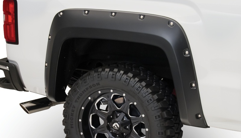 GMC Sierra 1500 Fender Flares - Rear - Bushwacker - Pocket Style - Black - `14-`18 GMC Sierra 1500 Fender Flares - Rear - Bushwacker - Pocket Style - Black - `14-`18