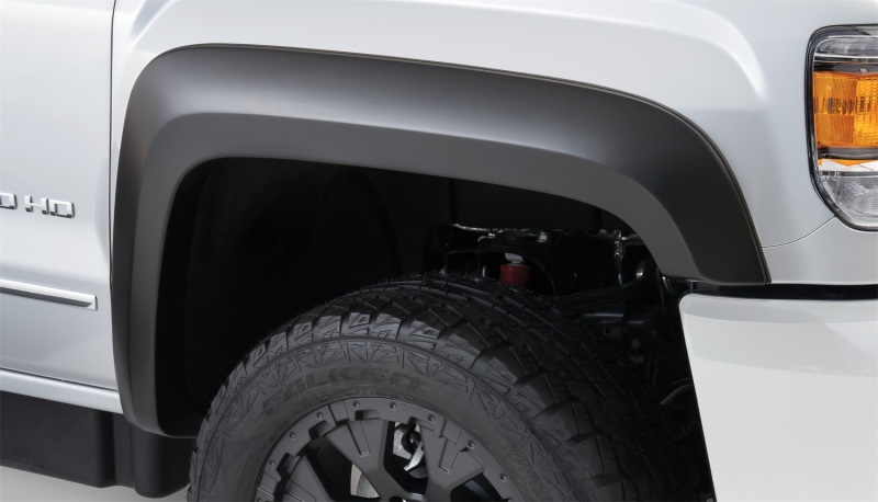 GMC Sierra 2500 HD Fender Flares - Front - Bushwacker - Extend-A-Fender - Black - `15-`18 GMC Sierra 2500 HD Fender Flares - Front - Bushwacker - Extend-A-Fender - Black - `15-`18