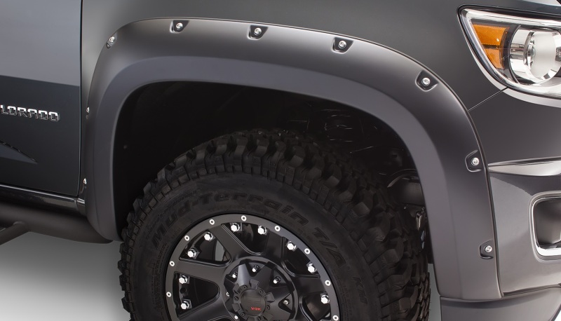 GMC Canyon Fender Flares - Front - Bushwacker - Pocket Style - Black - `15-`18 GMC Canyon Fender Flares - Front - Bushwacker - Pocket Style - Black - `15-`18