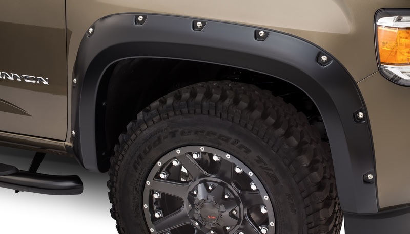 GMC Canyon Fender Flares - Front - Bushwacker - Pocket Style - Black - `16-`18 GMC Canyon Fender Flares - Front - Bushwacker - Pocket Style - Black - `16-`18