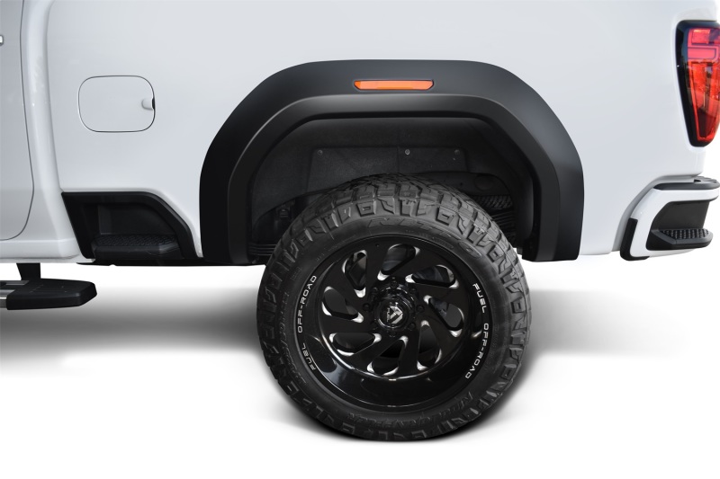 GMC Sierra HD Fender Flares - Rear - Bushwacker - Extend-A-Fender Style - Black - `20-`21 GMC Sierra HD Fender Flares - Rear - Bushwacker - Extend-A-Fender Style - Black - `20-`21