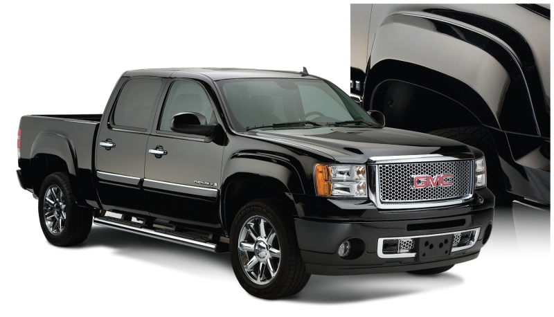 GMC Sierra 2500 HD Fender Flares - Front + Rear - Bushwacker - OE Style - Black - `07-`14 GMC Sierra 2500 HD Fender Flares - Front + Rear - Bushwacker - OE Style - Black - `07-`14