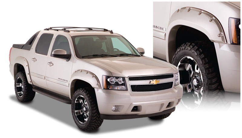 Chevrolet Avalanche Fender Flares - Front + Rear - Bushwacker - Pocket Style - Black - `07-`13 Chevrolet Avalanche Fender Flares - Front + Rear - Bushwacker - Pocket Style - Black - `07-`13
