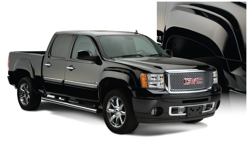 GMC Sierra 1500 Fender Flares - Front + Rear - Bushwacker - OE Style - Black - `07-`13 GMC Sierra 1500 Fender Flares - Front + Rear - Bushwacker - OE Style - Black - `07-`13