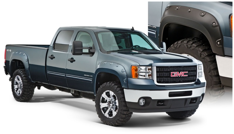 GMC Sierra 3500 Fender Flares - Bushwacker - Boss Pocket Style - Black - `11-`14 GMC Sierra 3500 Fender Flares - Bushwacker - Boss Pocket Style - Black - `11-`14
