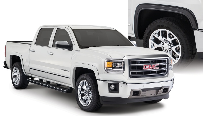 GMC Sierra 1500 Fender Flares - Bushwacker - OE Style, 4pc, Smooth Finish - Black - `14-`15 GMC Sierra 1500 Fender Flares - Bushwacker - OE Style, 4pc, Smooth Finish - Black - `14-`15